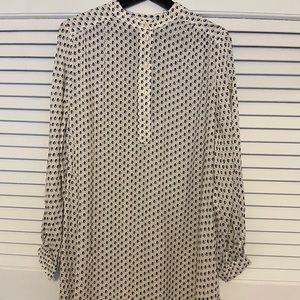 H&M White Patterned Smock Dress. Never worn.
